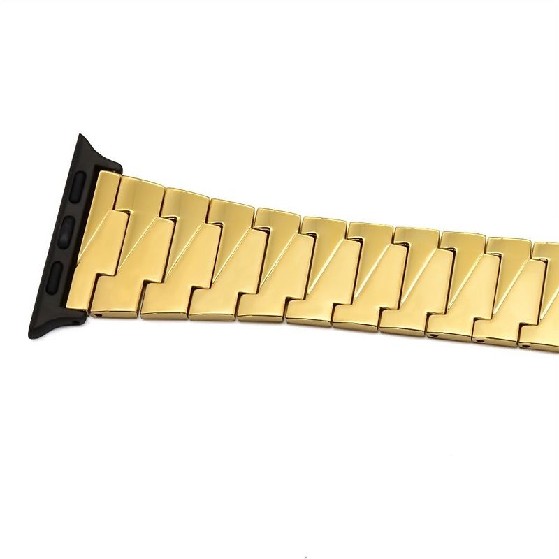 Fabrik Großhandel Preis Uhrenband Mode Gold 304 Edelstahl Apfelband mit Federschnalle