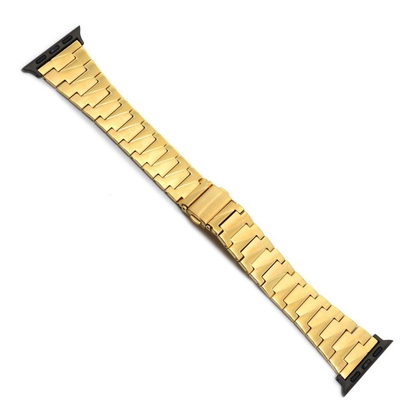 Fabrik Großhandel Preis Uhrenband Mode Gold 304 Edelstahl Apfelband mit Federschnalle