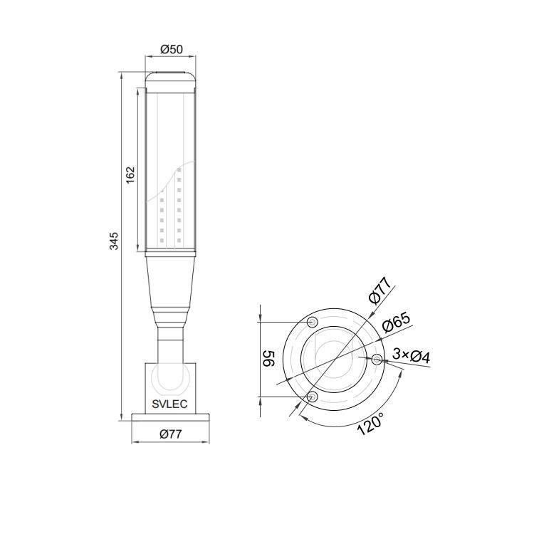 3 Farbe LED Signal Tower Licht für CNC-Maschine